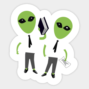 Alien Visit Light Sticker